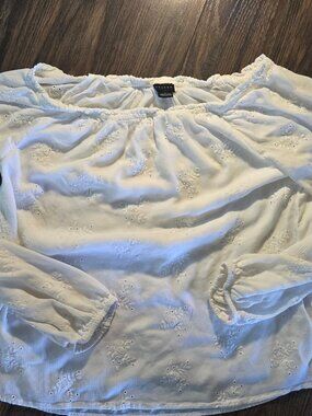 SANCTUARY Cotton/Rayon 70's/Bohemian Style White Tunic Blouse SIZE L